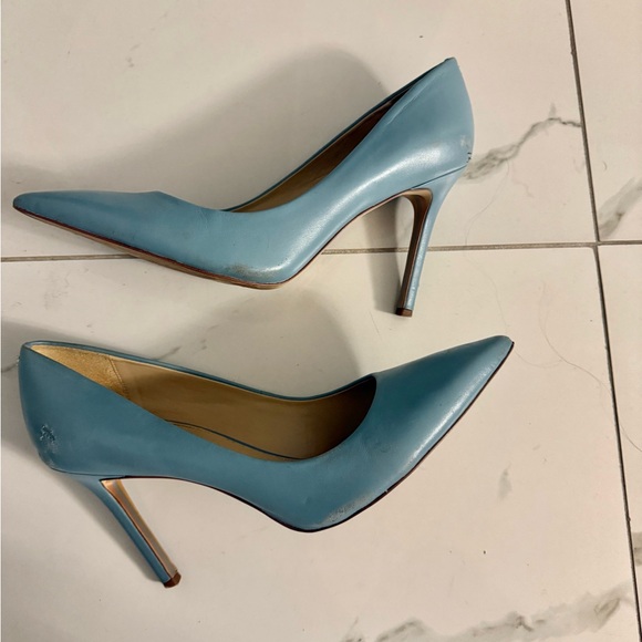Sam Edelman Hazel Aspen Sky Leather Pointed Toe Pump Women's size 9.5 - Picture 6 of 9